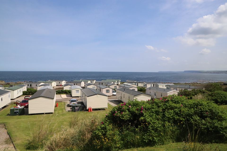 Caravans looking over the Moray Firth