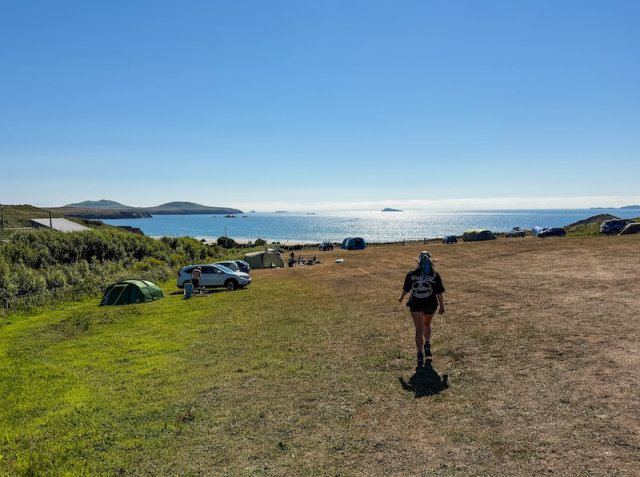 Camping field above the bay