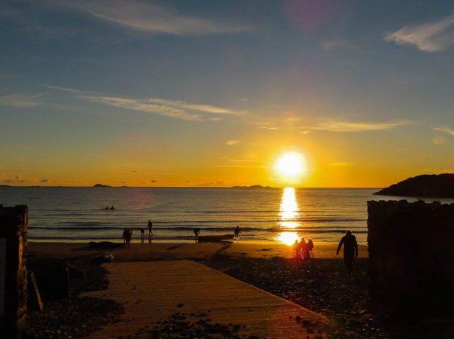 Sunset from the beach path