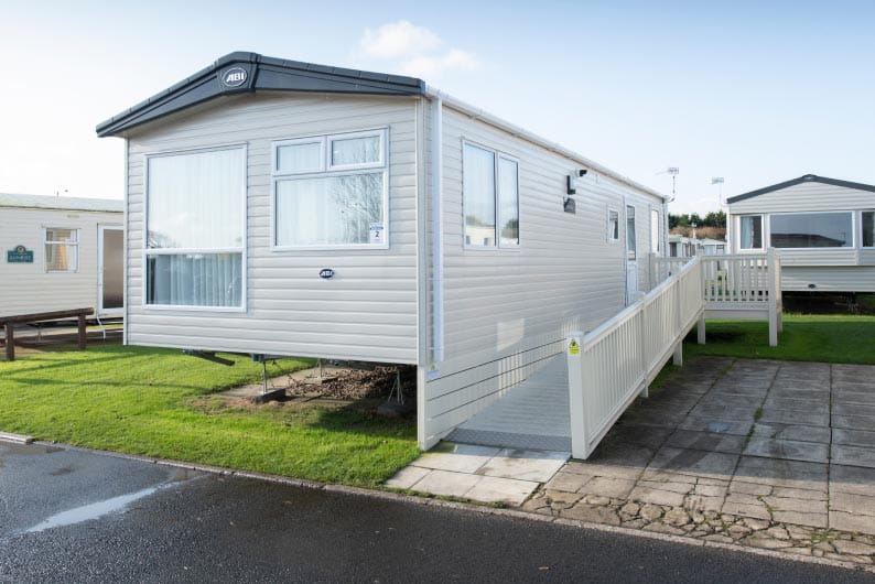 Caravan with access ramp