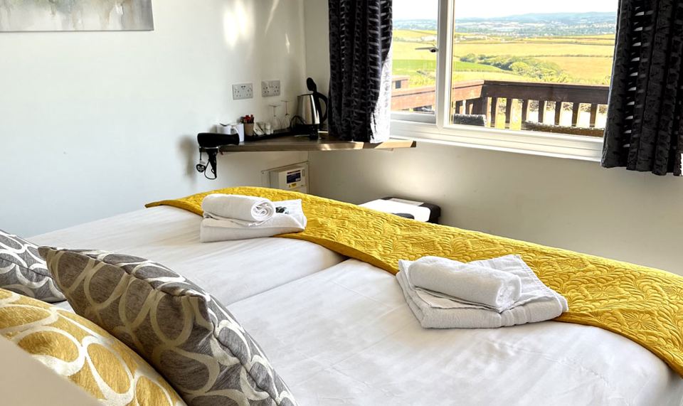 Bedroom with valley view