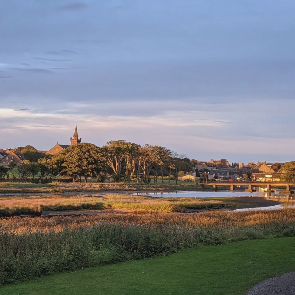 River and Wick beyond the site