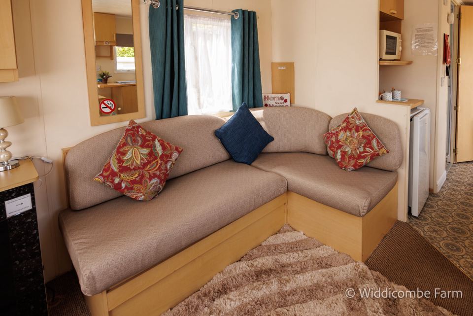 Caravan lounge with corner sofa