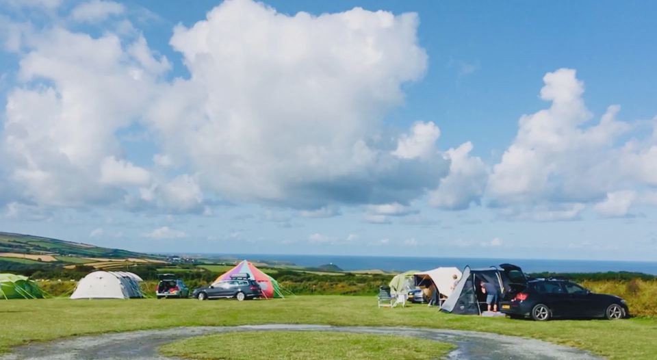 Tents with a view of the sea
