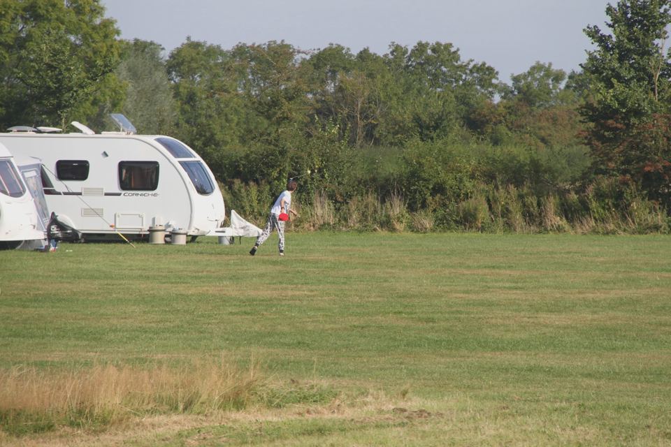 Caravan on the grass