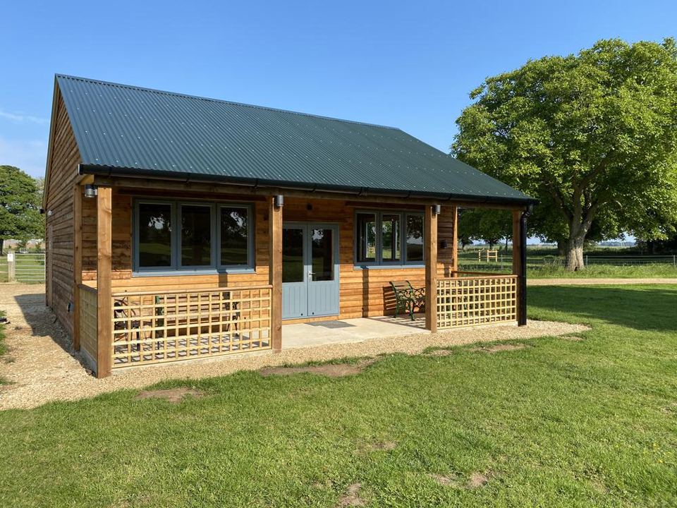 Timber lodge with veranda