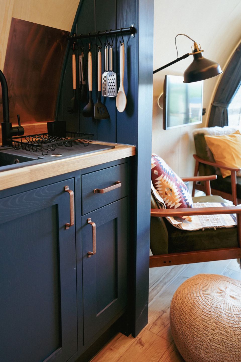 Kitchenette in a cabin