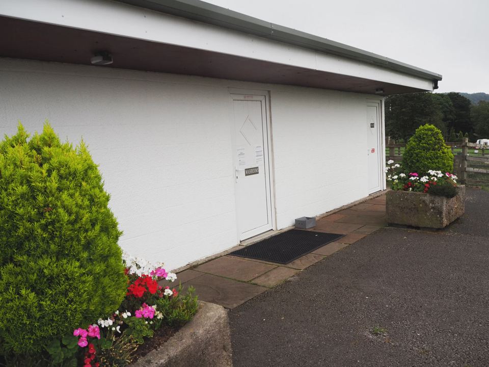 Toilet and shower block