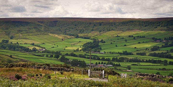 Valley view from the moor road