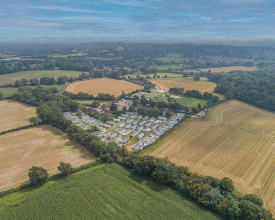 Park among Dorset fields