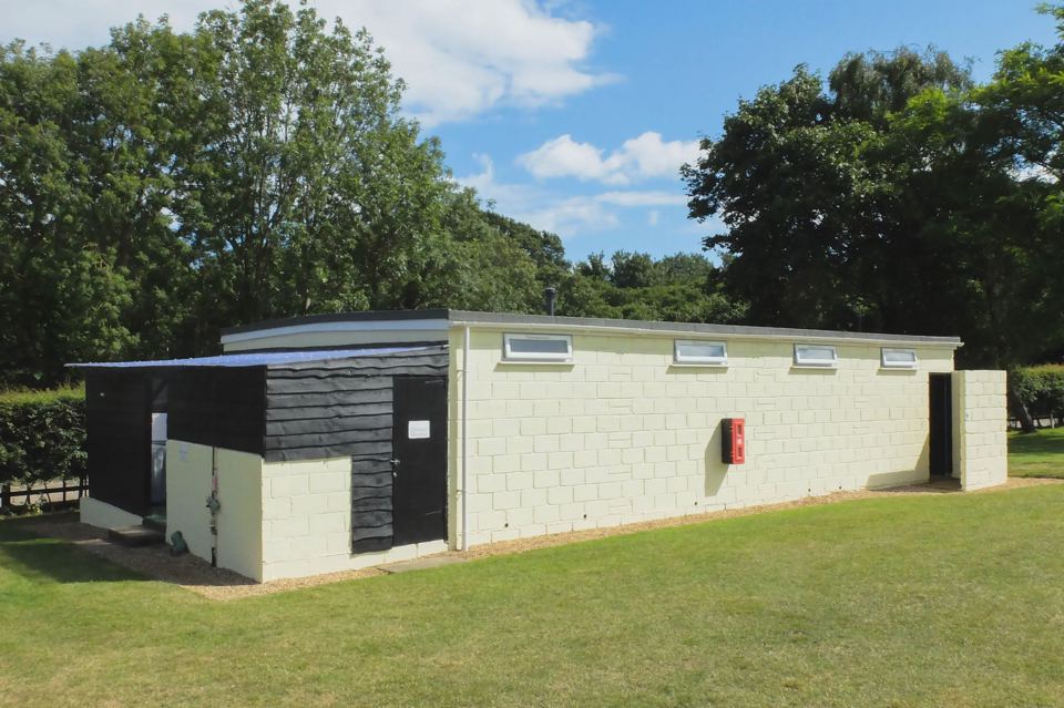 Toilet and shower block