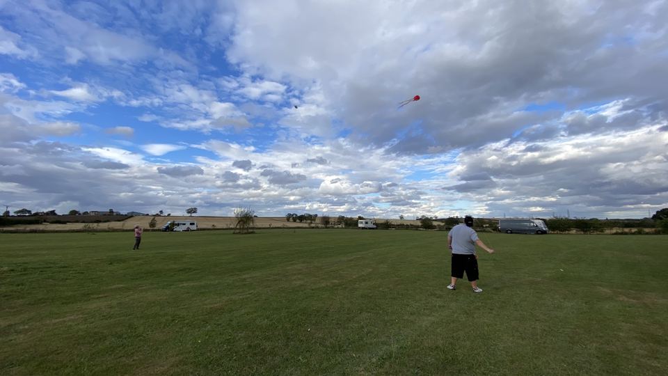 Open grass rally field
