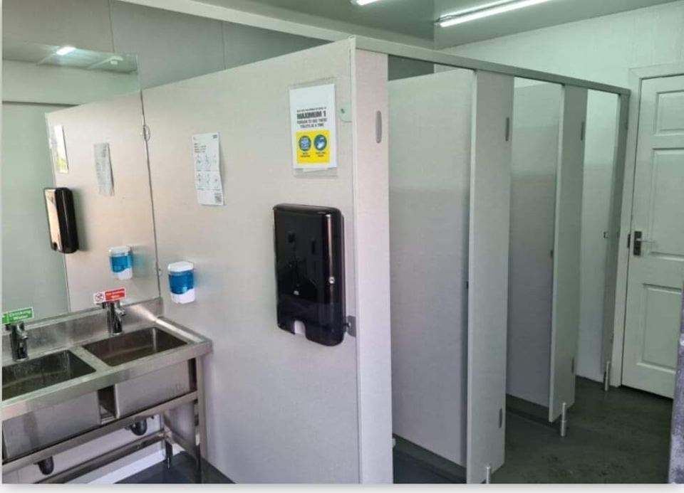 Toilet and wash block
