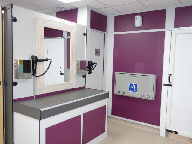 Baby changing area