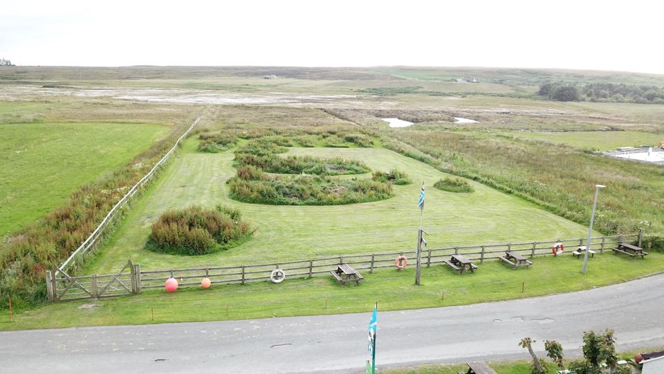 Fenced dog field