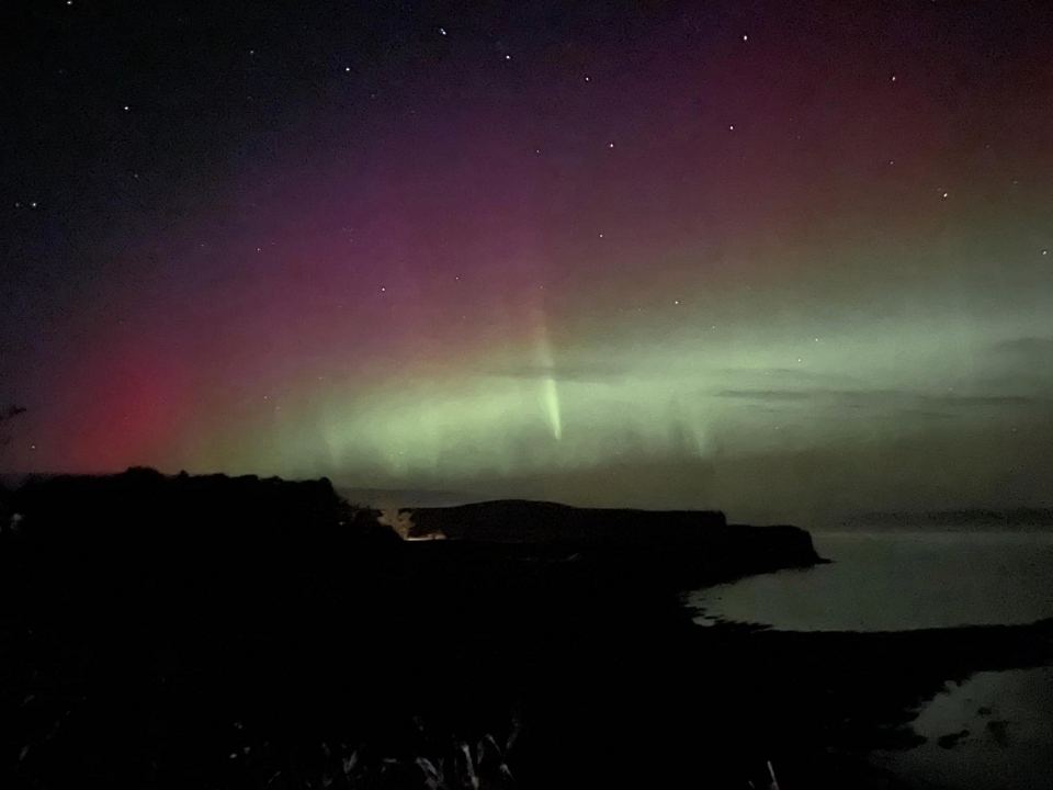 Northern Lights over the bay