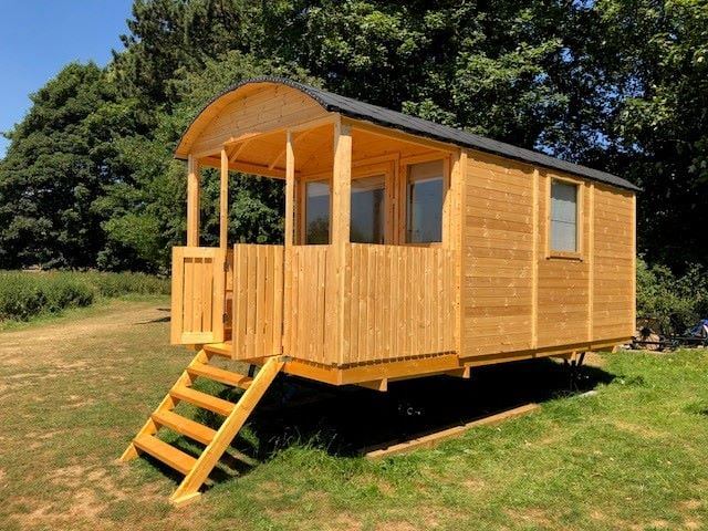 Shepherd hut with veranda