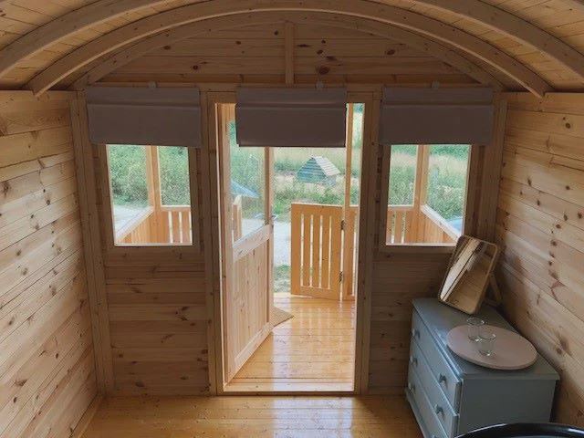 Inside a shepherd hut