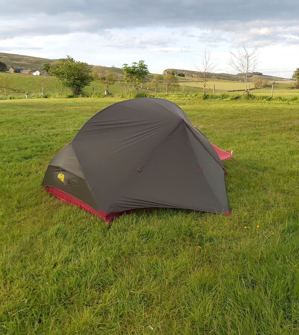 Tent on the grass field