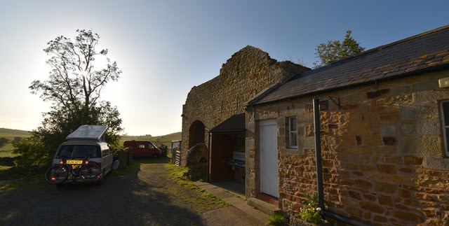 Campervan by the stone barns