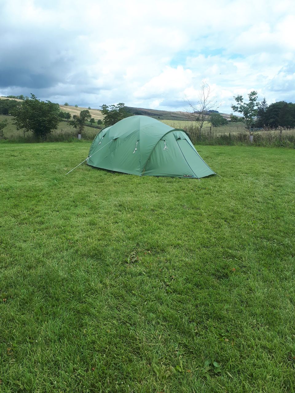 Tent in the open field