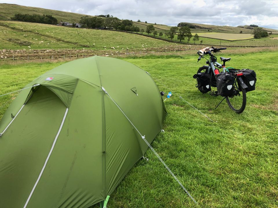 Tent and touring bike