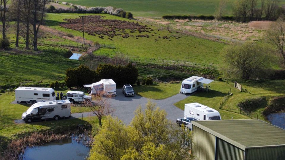 Hardstanding pitches beside the lakes