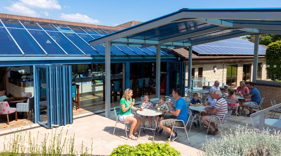 Cafe with covered terrace