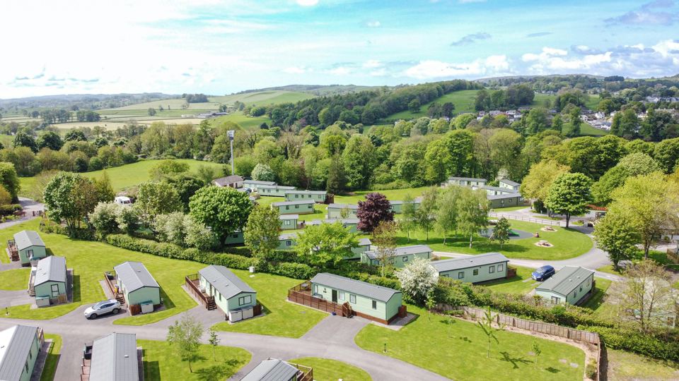 Aerial view of the lodges