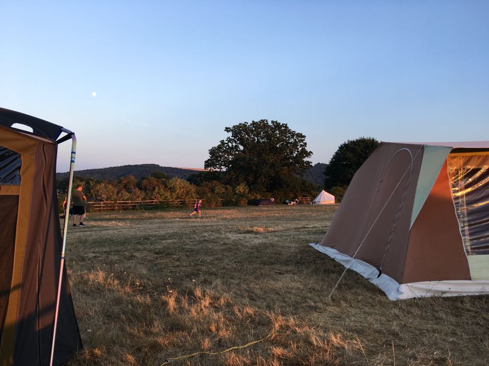 Tents on the field