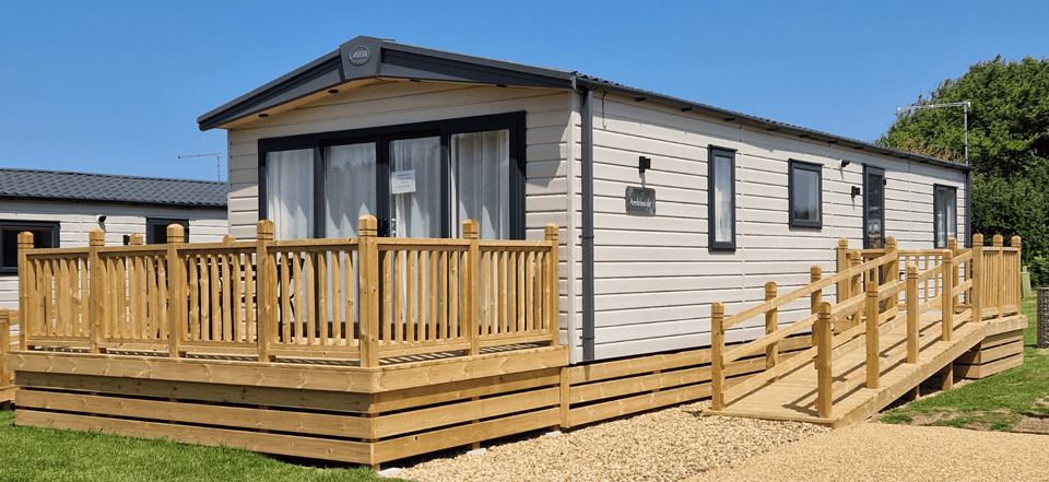 Holiday home with decking