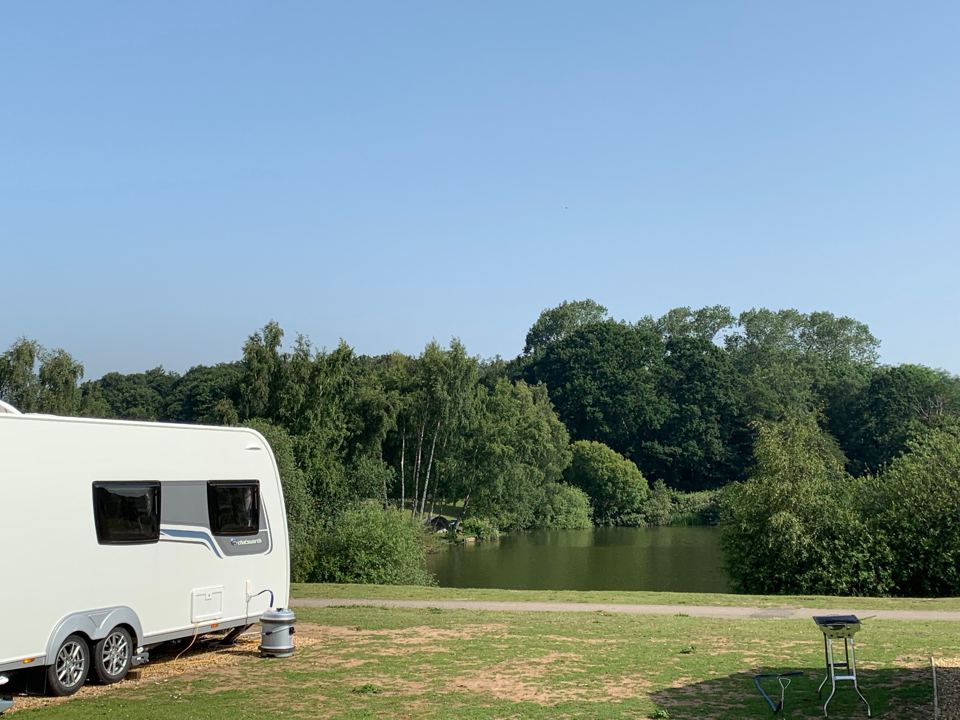 Caravan beside the lake
