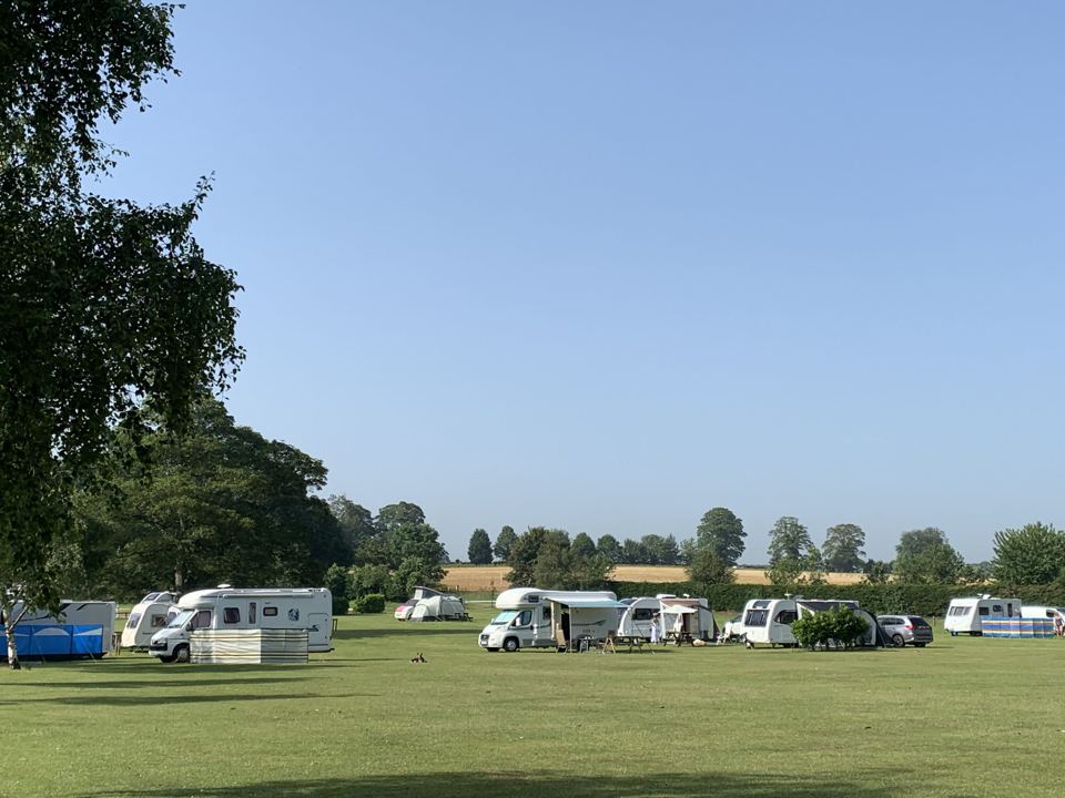 Open grass touring field