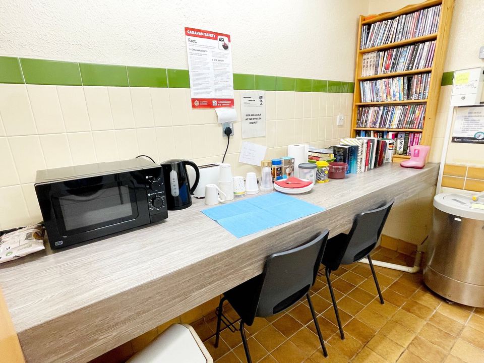 Guest lounge and book swap