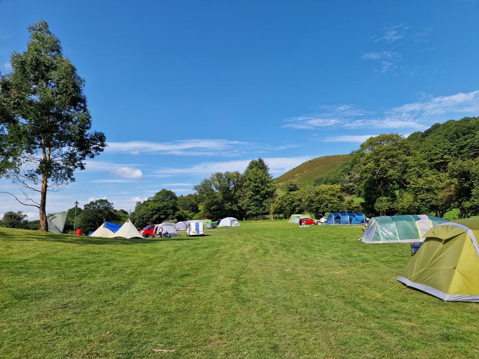 Tents in the camping field