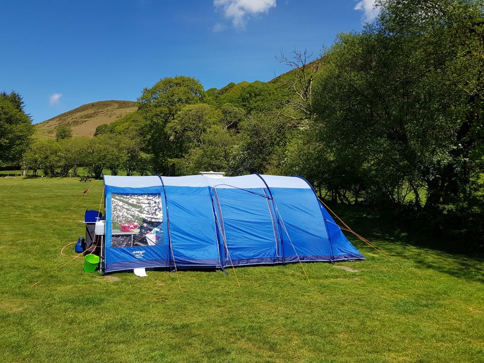 Family tent on the grass