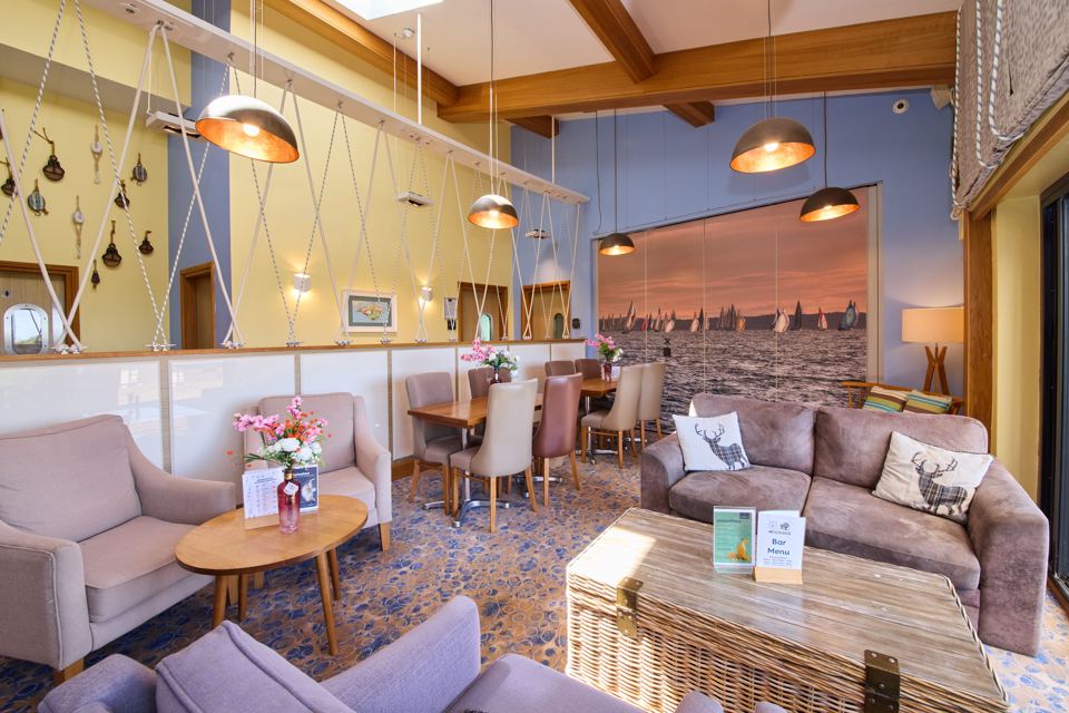 Lounge seating in the clubhouse