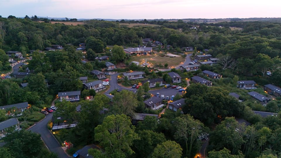 The lodge park from above