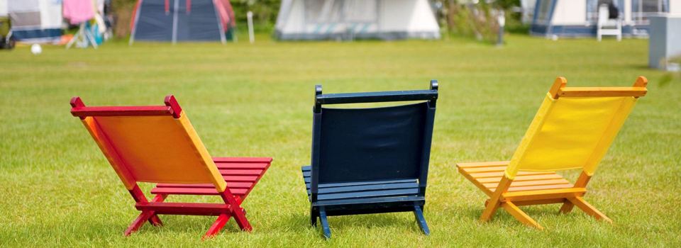 Camping chairs on the grass