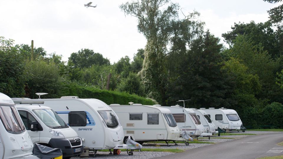 Caravans on hardstanding pitches