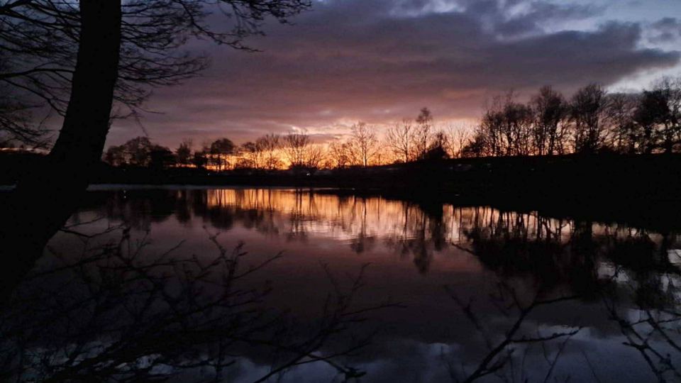 Sunset over the lake