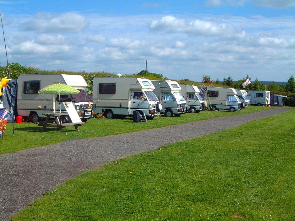 Motorhomes along the track