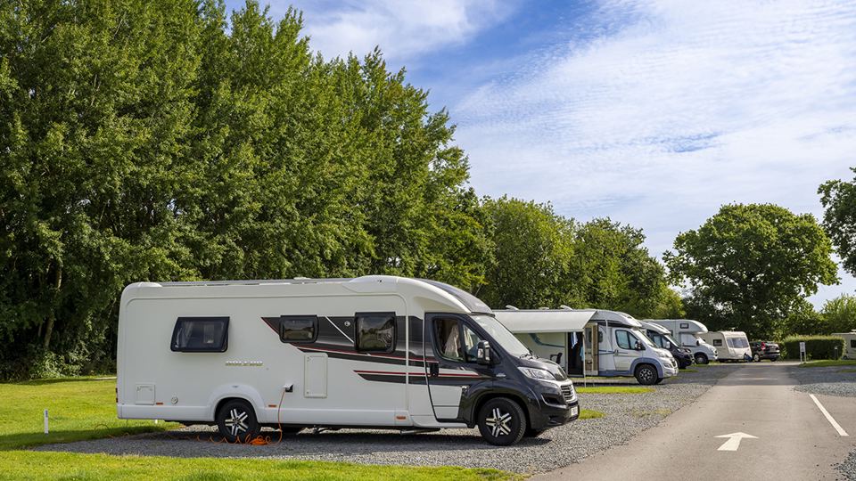 Motorhome on hardstanding