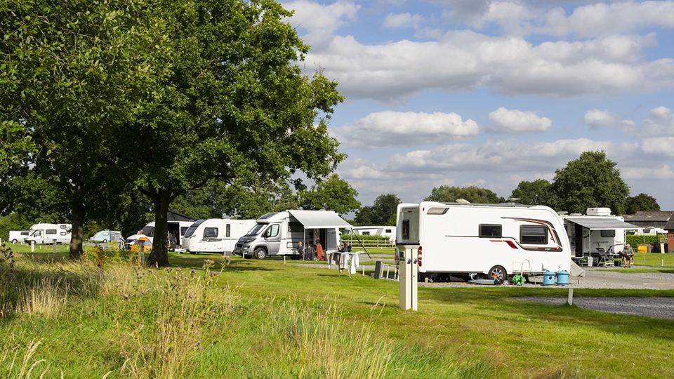 Open grass touring field