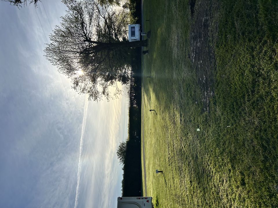 Marked pitches on the grass