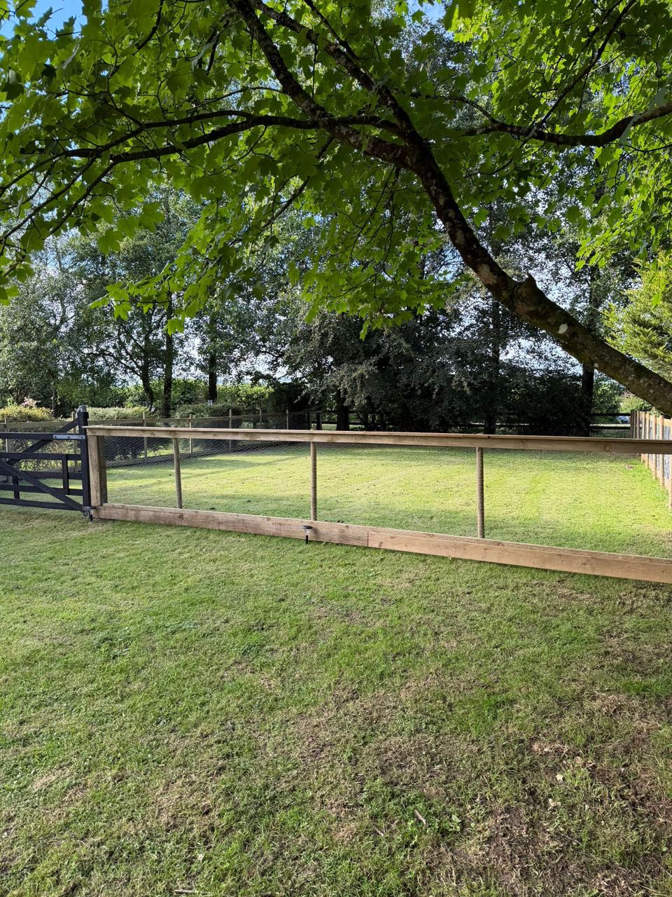 Fenced field with gate