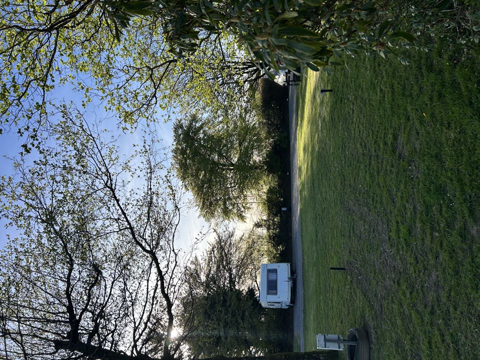 Caravan on a grass pitch